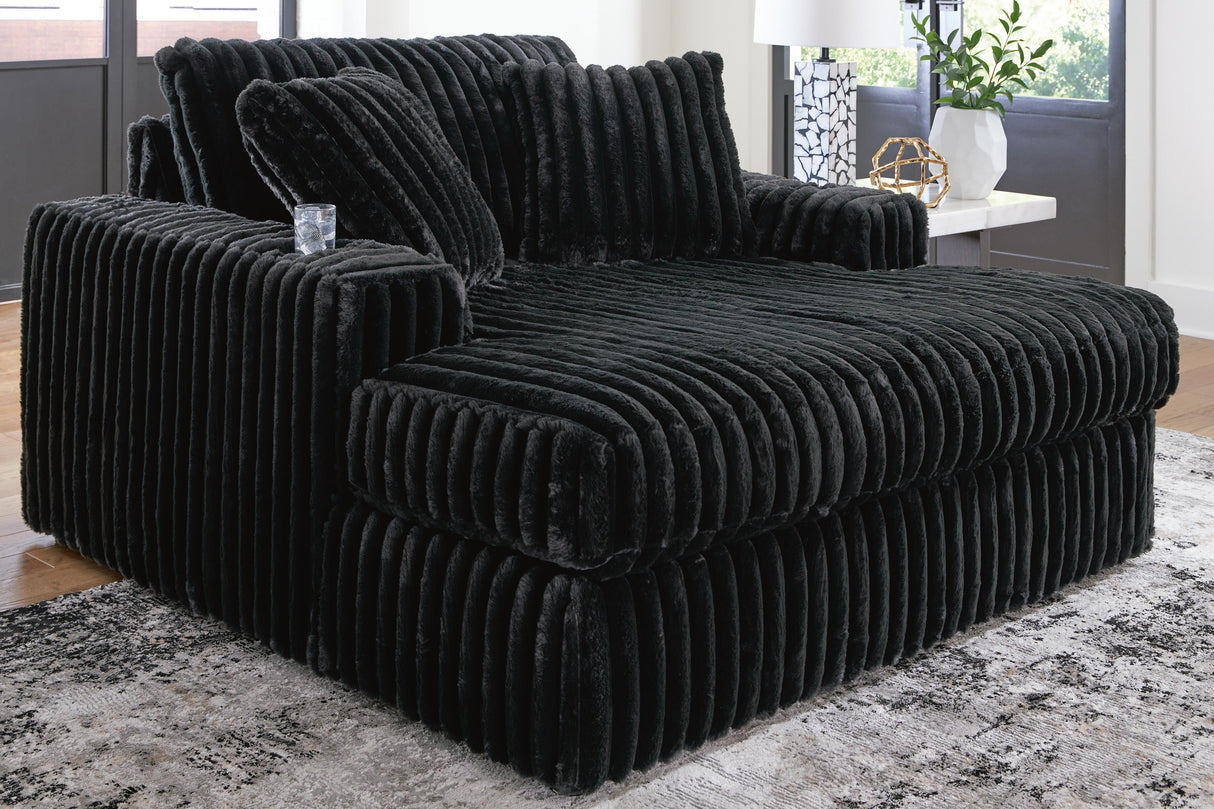 Midnight-Madness 2-Piece Sectional and Oversized Chaise - 98103U5