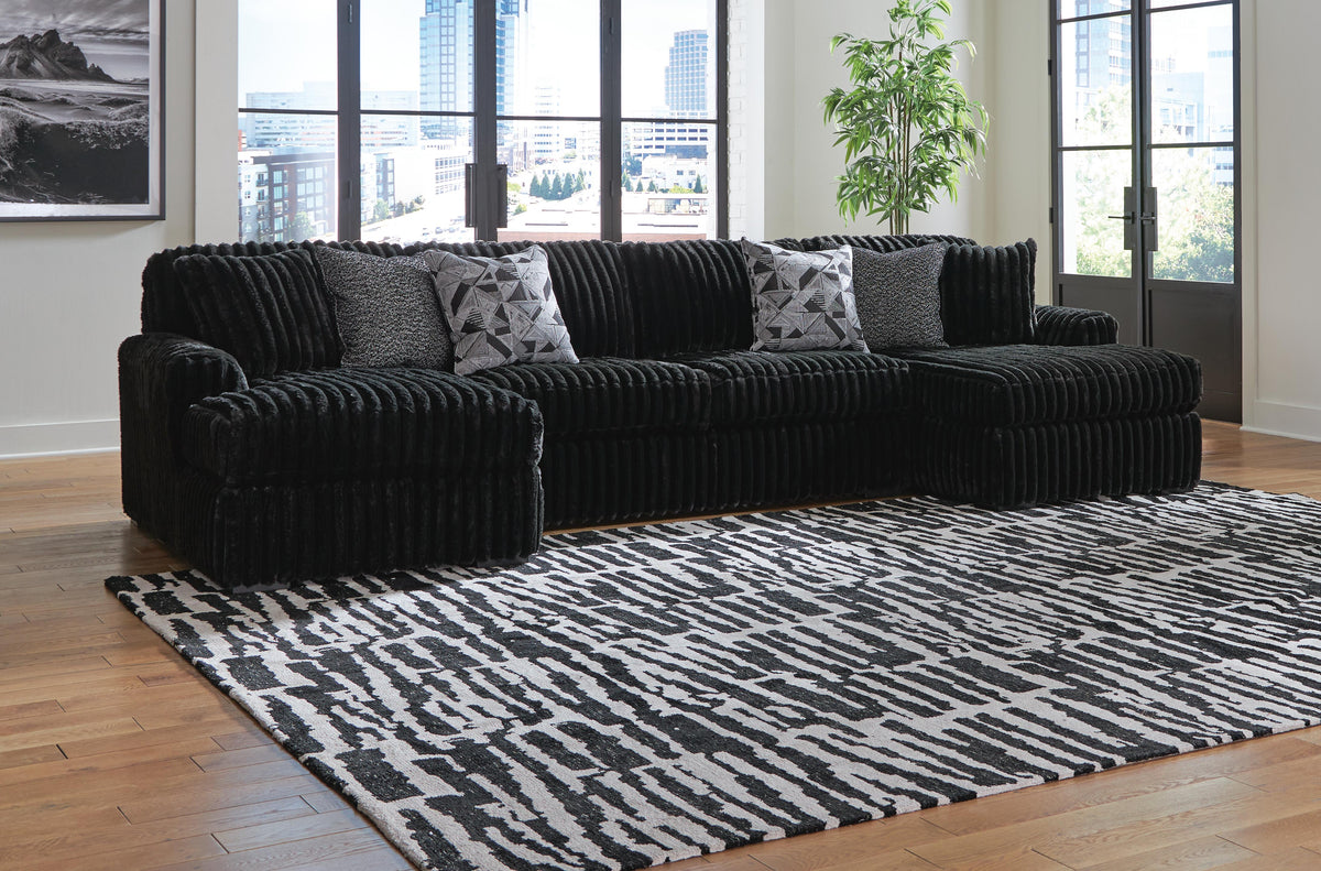 Midnight-Madness 3-Piece Sectional with Chaise - 98103S5