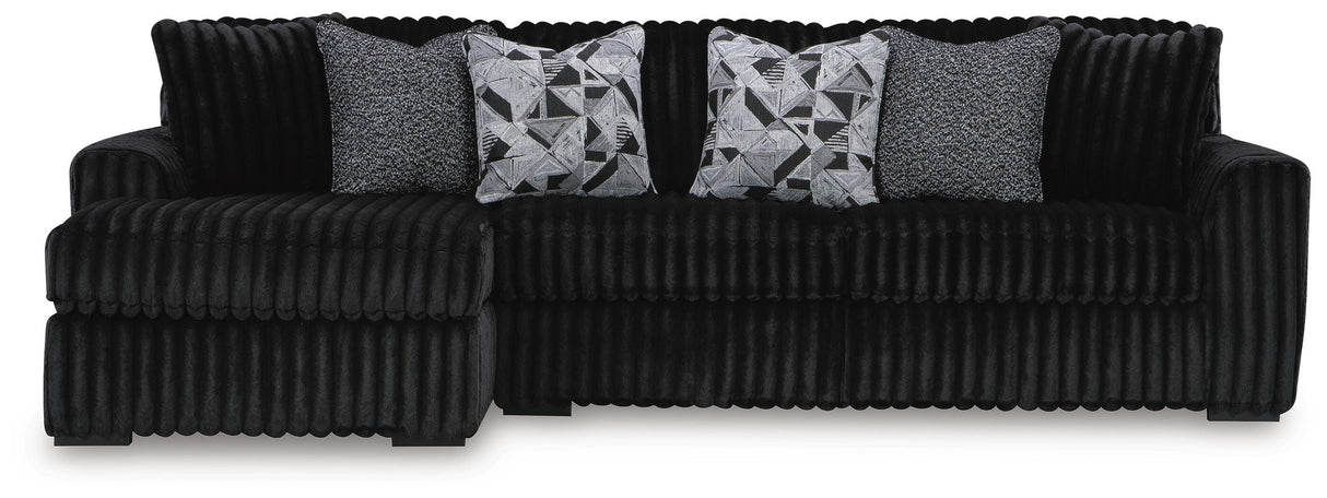 Midnight-Madness 2-Piece Sectional Sofa with Chaise - 98103S1
