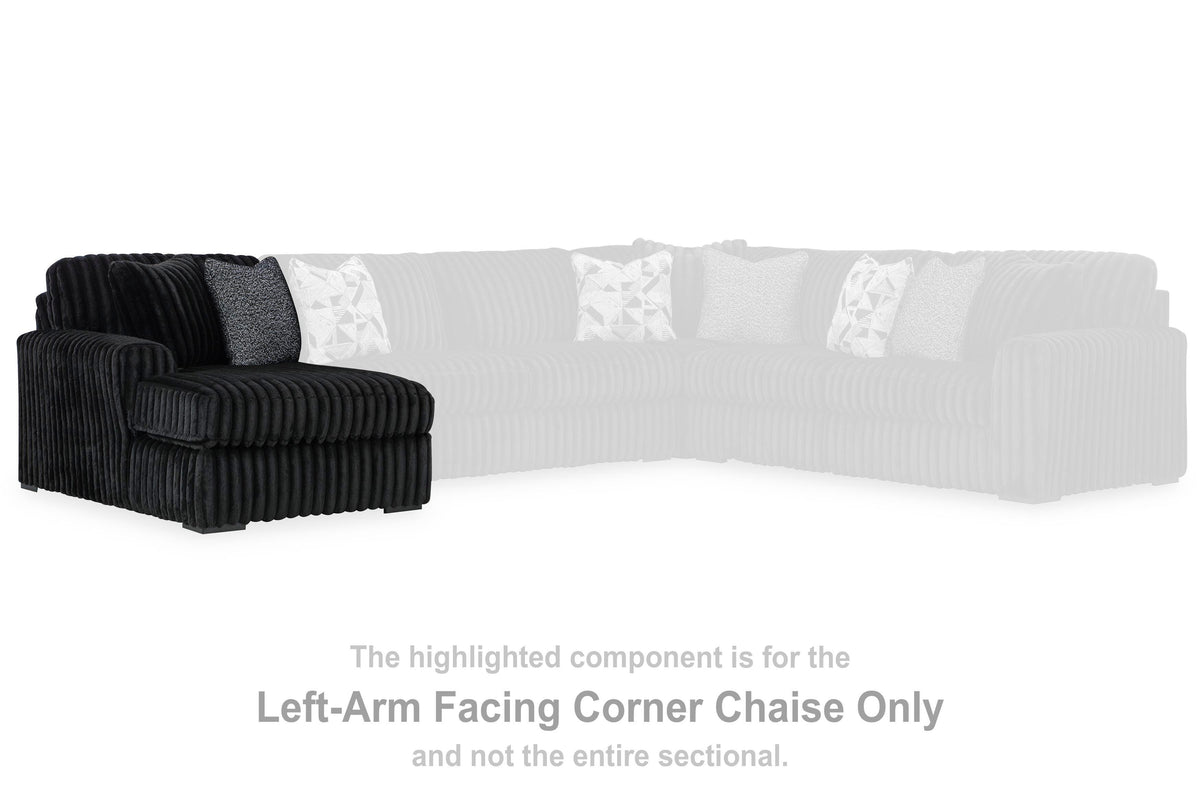 Midnight-Madness Left-Arm Facing Corner Chaise - 9810316