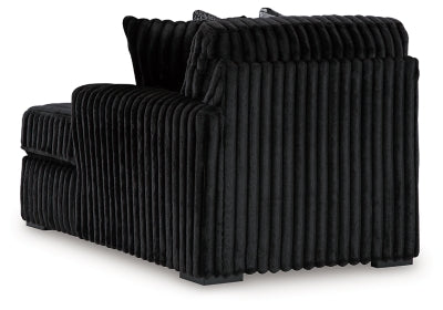 Midnight-Madness 2-Piece Sectional and Oversized Accent Ottoman - 98103U4