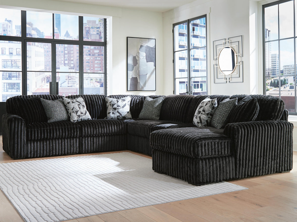 Midnight-Madness 6-Piece Sectional with Chaise - 98103S24