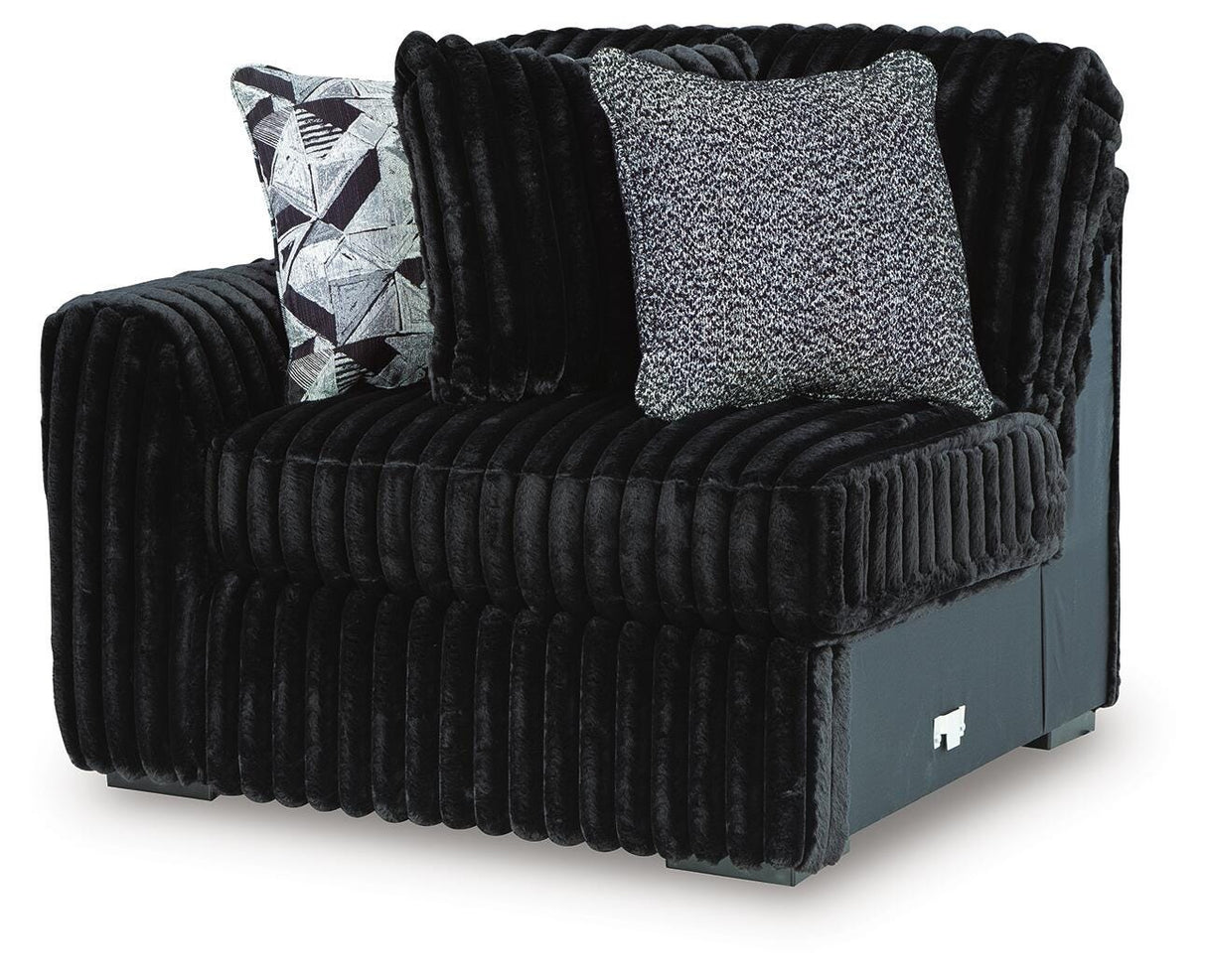Midnight-Madness Left-Arm Facing Corner Chair - 9810364