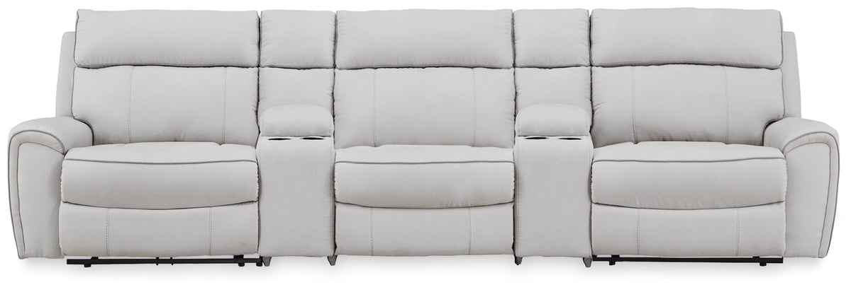 Social Pointe 5-Piece Power Reclining Sectional - PC98802S14