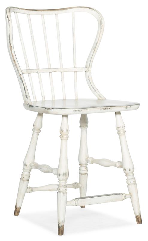 Ciao Bella Spindle Back Counter Stool-White - 5805-75351-02