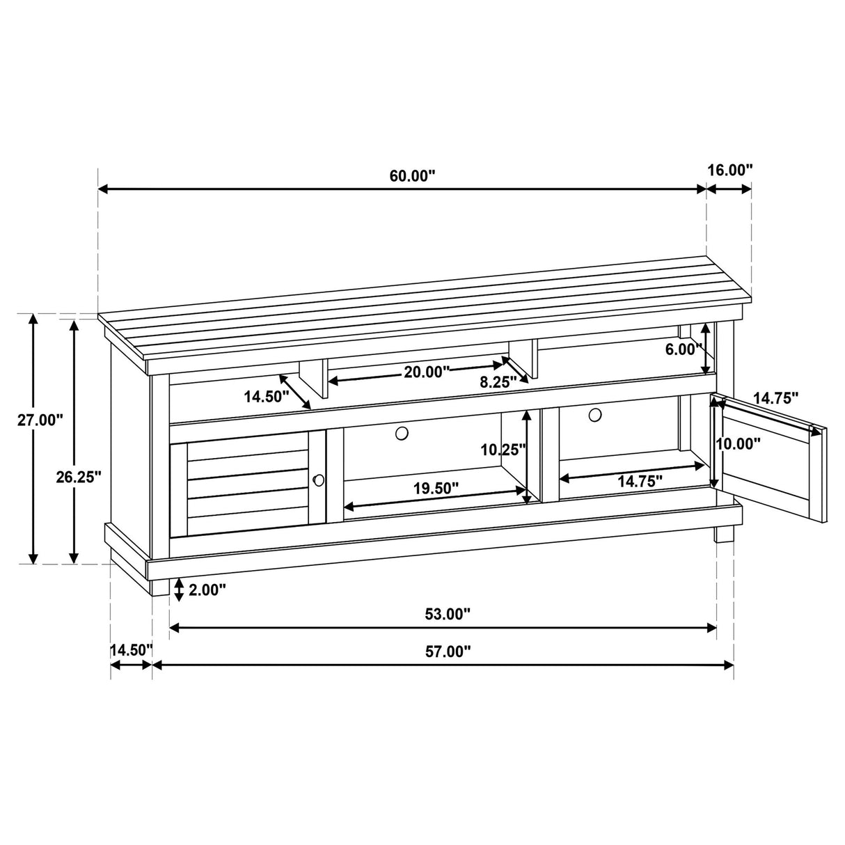Castleton - TV Stand Media Console