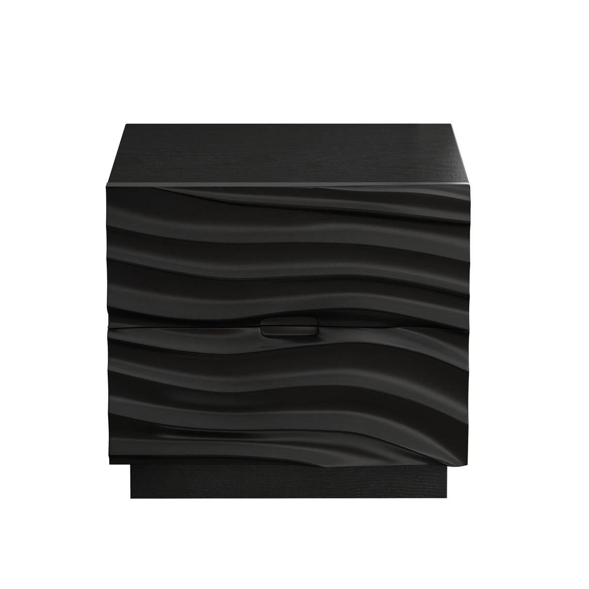 Nightstands, Bedside Table With 2 Drawers (Set of 2) - Black