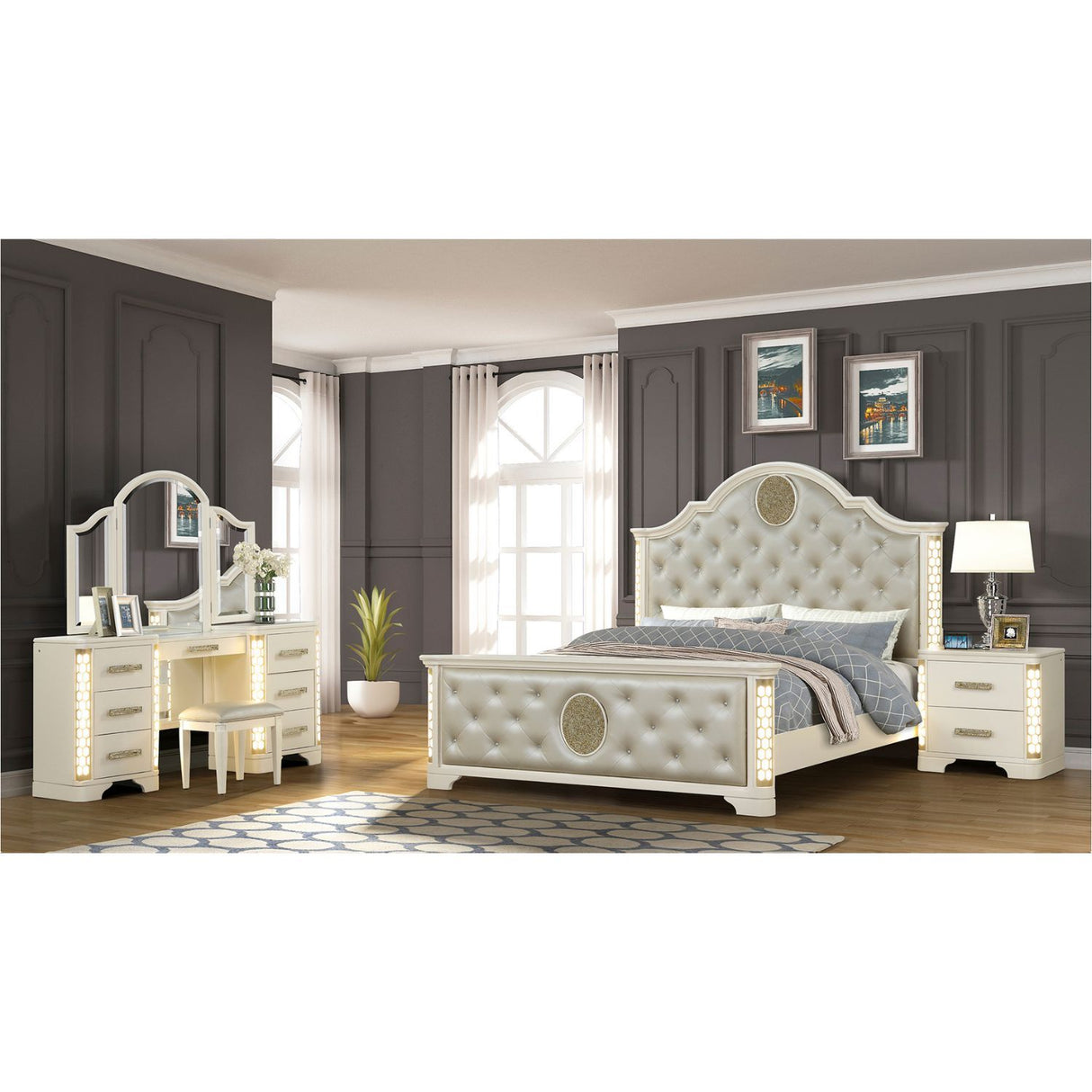 Jasmine - LED Bedroom Set