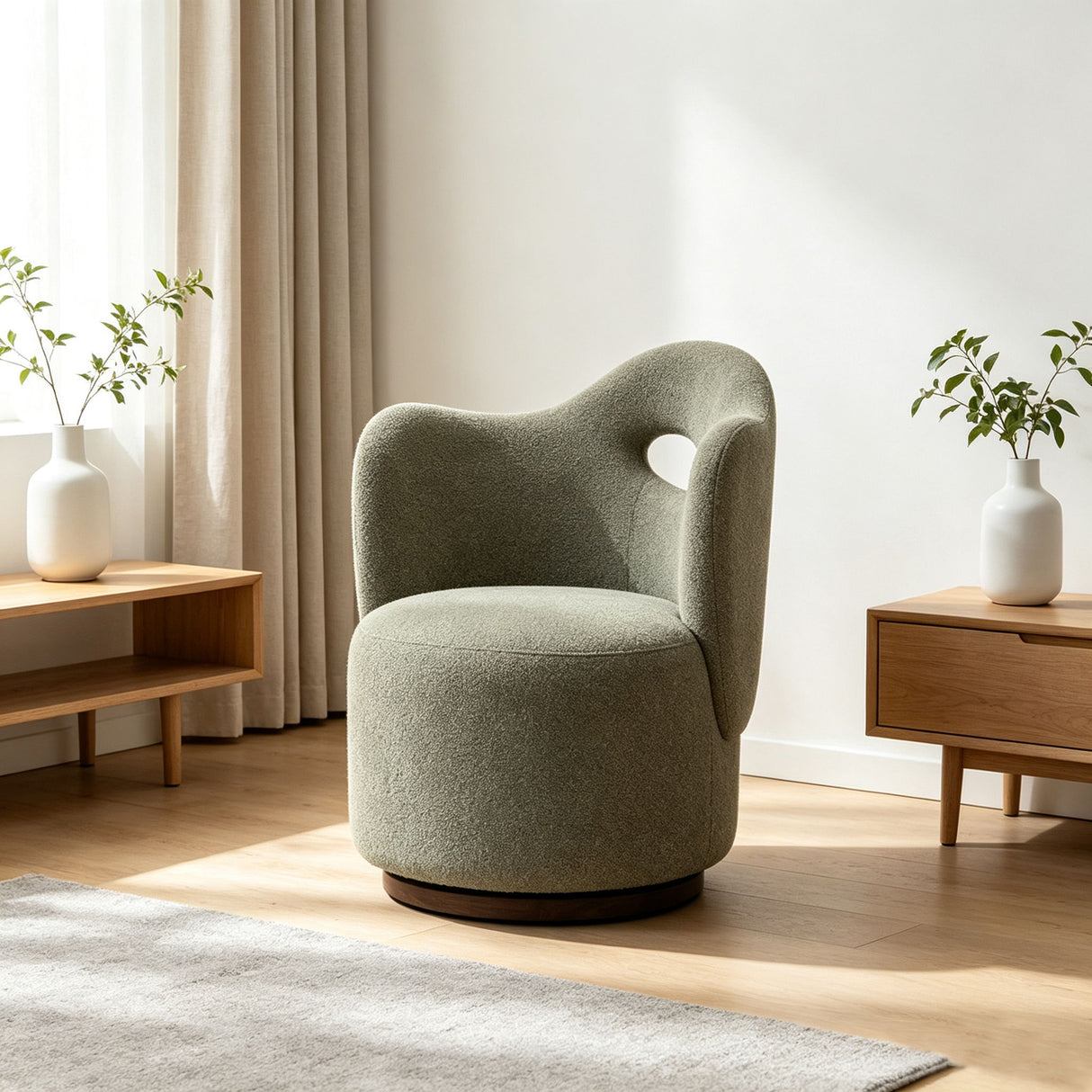 Yves - Swivel Chair - Olive