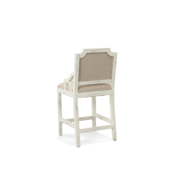ZVD CAMRY WHITE STOOL 30 W/BACK - BAR30NWB