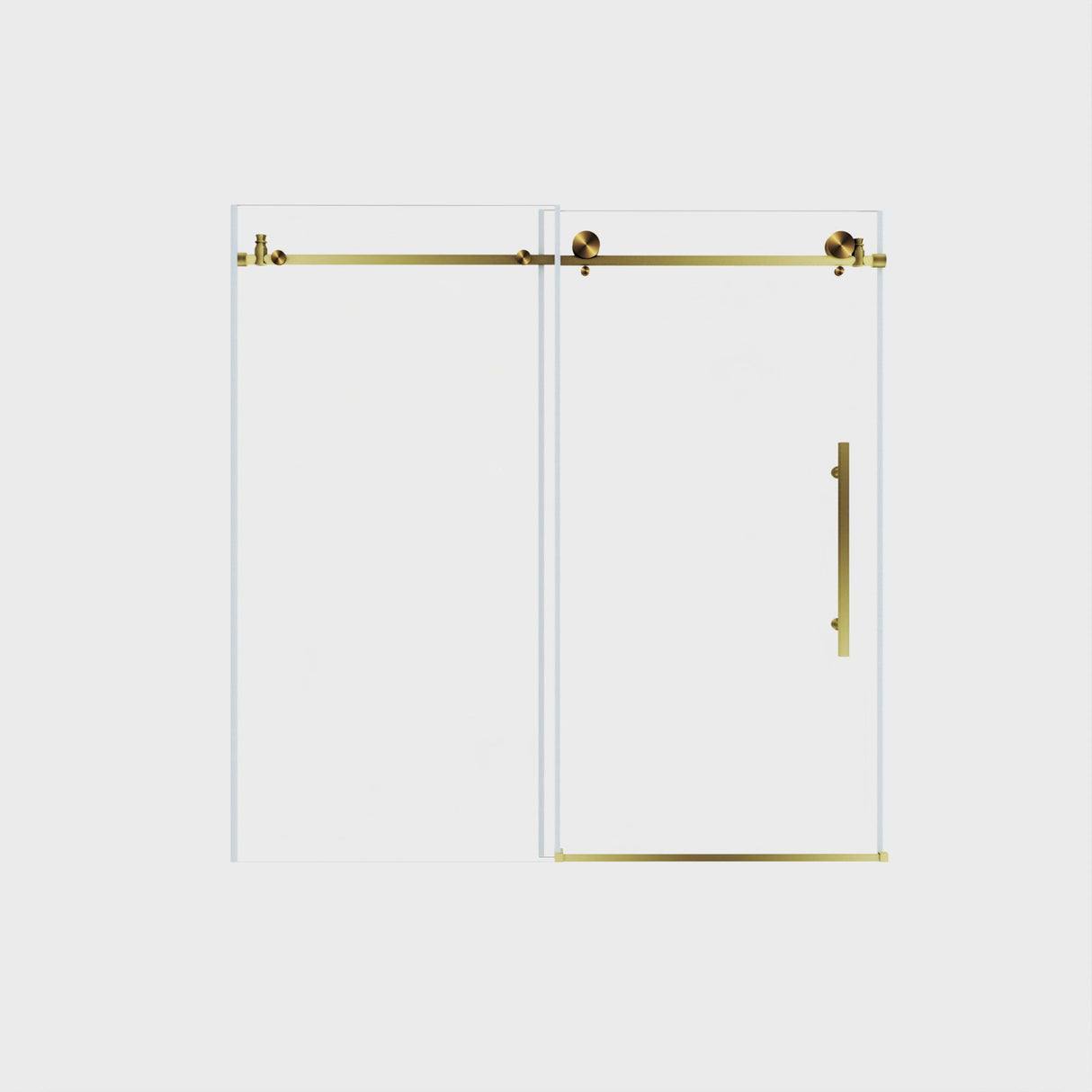 Frameless Shower Door, Smooth Sliding Tracks