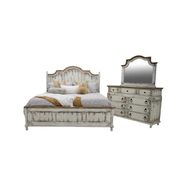 Clarice Queen Bed Dresser& Mirror - CLARICEQ+CLARICQF+CLAIRCEQ+CLARICED+CLARICEM