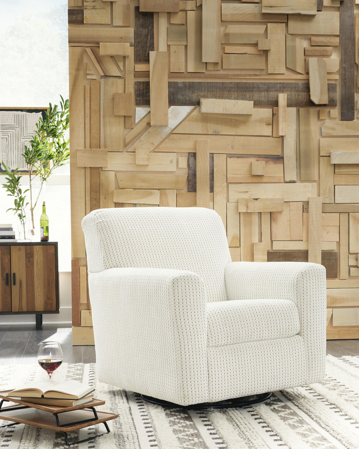Herstow Swivel Glider Accent Chair - A3000365