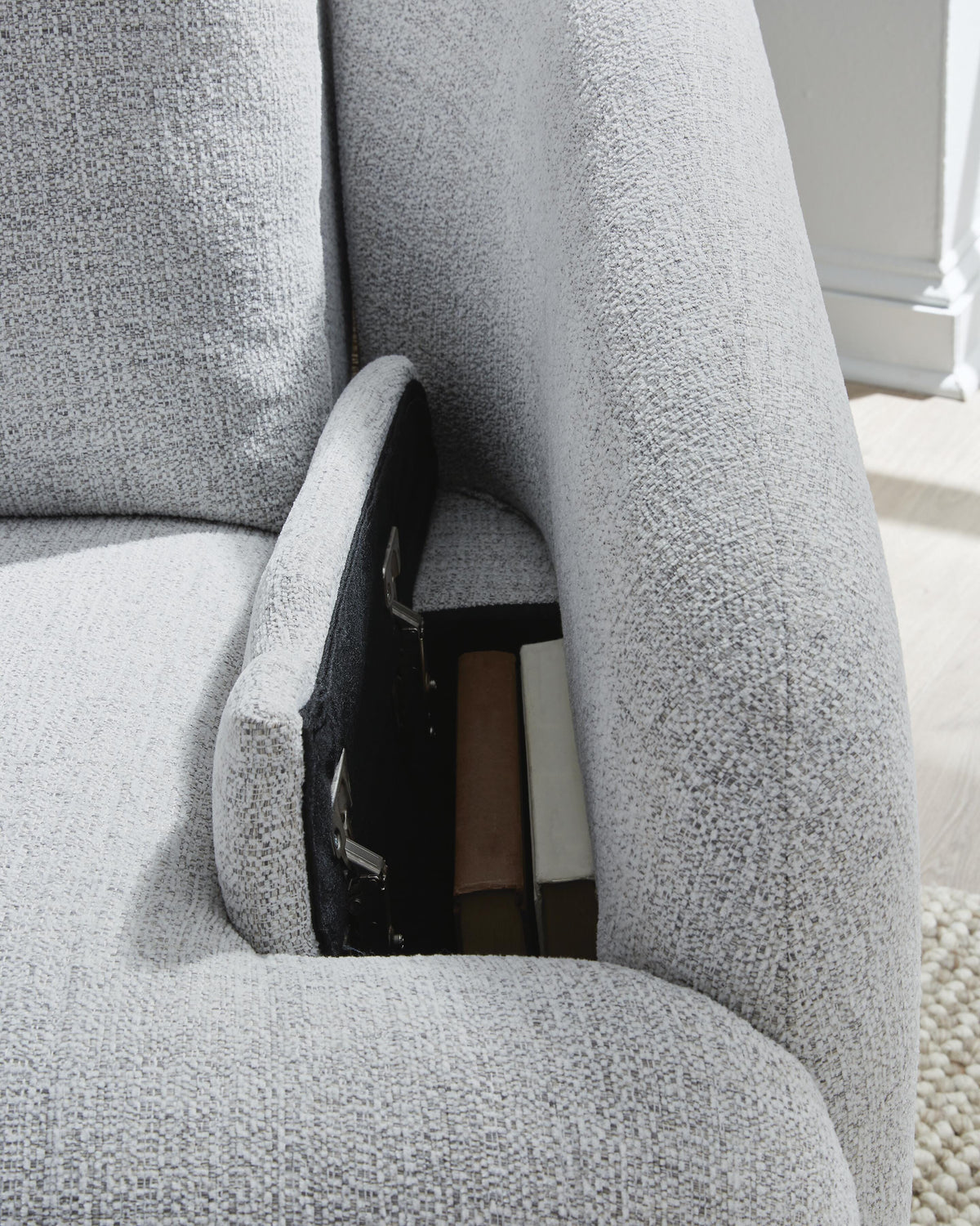 Alainmont Next-Gen Nuvella Swivel Power Recliner - A3000739