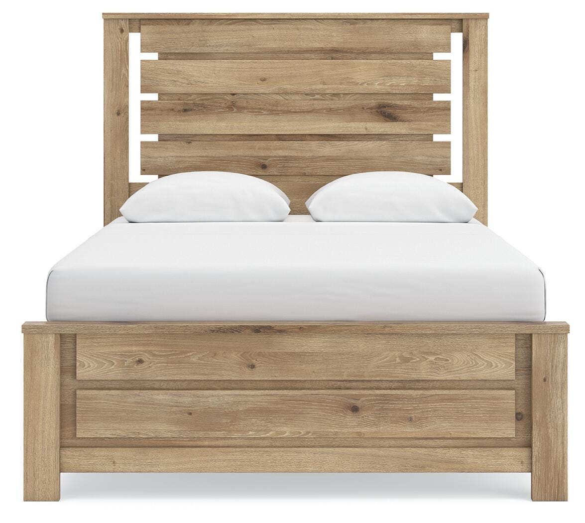 Brozmont Queen Panel Bed, Dresser and Mirror - B1045B3