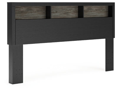 Broachmyn Lighted King Bookcase Headboard - PCB1118-169