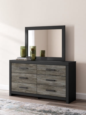 Broachmyn Twin Bookcase Bed, Dresser and Mirror - PCB1118B14