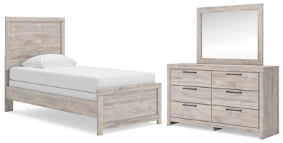 Broachmyn Twin Panel Bed, Dresser and Mirror - PCB1120B10