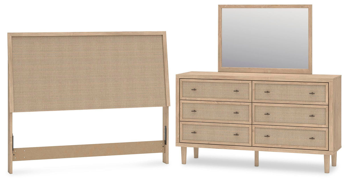 Cielden Queen Panel Headboard, Dresser and Mirror - B1199B8