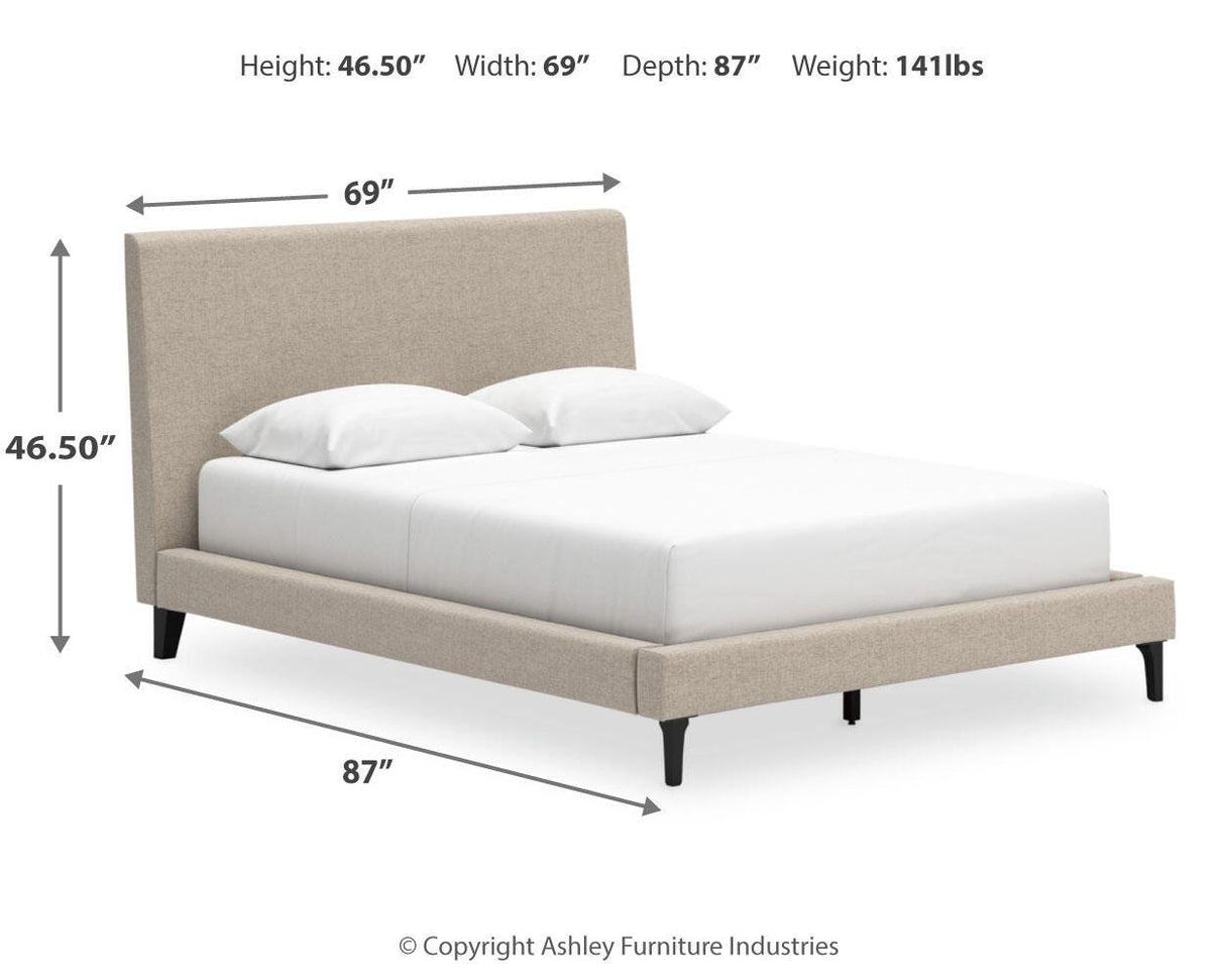 Cielden Queen Upholstered Bed, Dresser and Mirror - B1199B2
