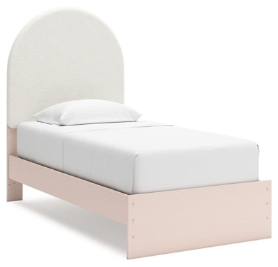 Wistenpine Twin Upholstered Panel Bed, Dresser and Mirror - B1323B2