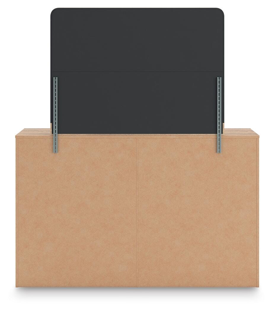 Kinlanni Queen Upholstered Panel Bed, Dresser and Mirror - PCB1360B13