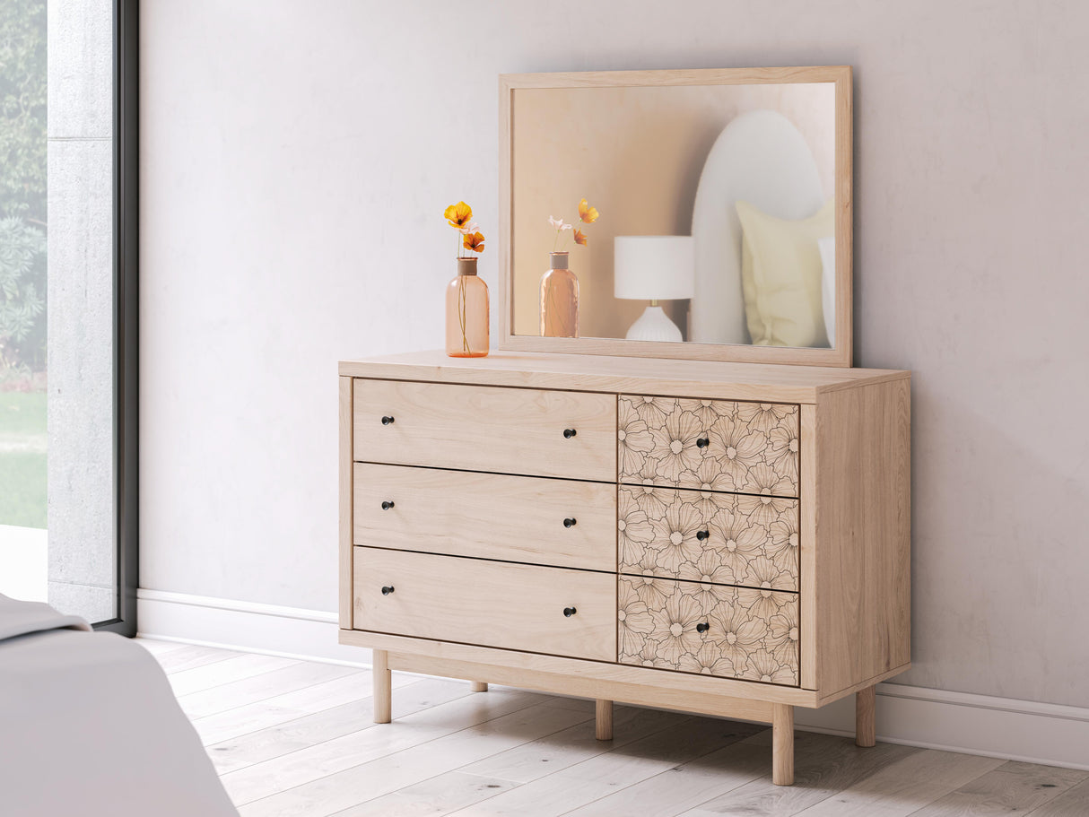 Arloster Full Upholstered Day Bed, Dresser and Mirror - PCB1566B15