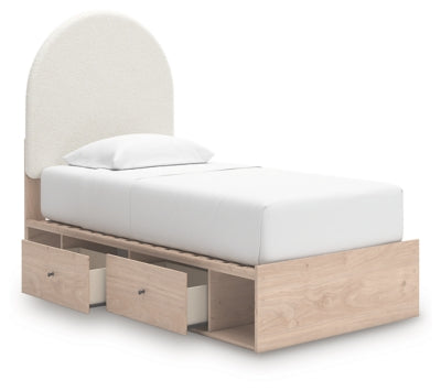 Arloster Twin Upholstered Panel Bed with Storage - PCB1566B6