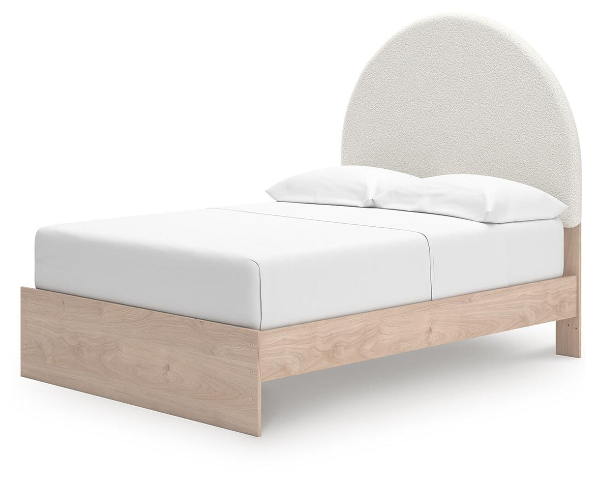 Arloster Full Upholstered Panel Bed, Dresser and Mirror - PCB1566B13