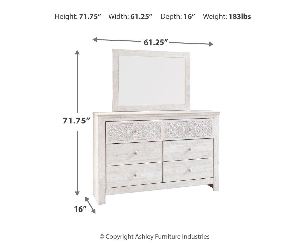 Paxberry Dresser and Mirror - B181B8