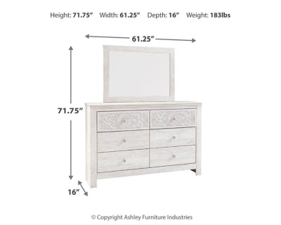 Paxberry King Panel Bed, Dresser and Mirror - B181B9