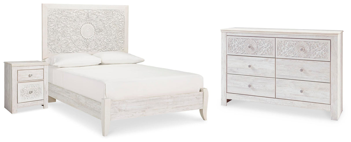 Paxberry Full Panel Bed, Dresser and Nightstand - B181B23