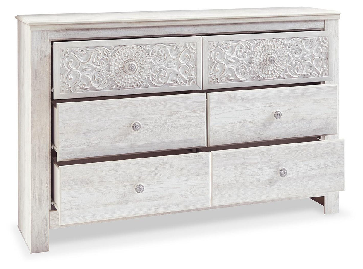 Paxberry Queen Panel Bed, Dresser, 2 Chests and 2 Nightstands - B181B31