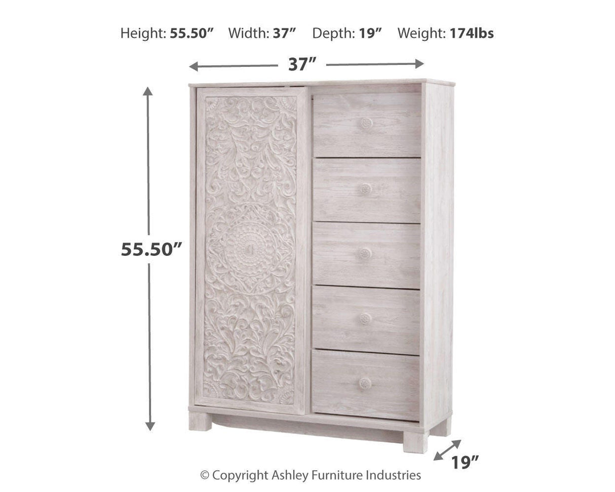 Paxberry Queen Panel Bed, Dresser, 2 Chests and 2 Nightstands - B181B31