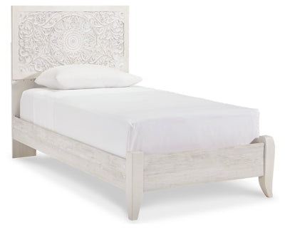 Paxberry Twin Panel Bed and Nightstand - B181B18