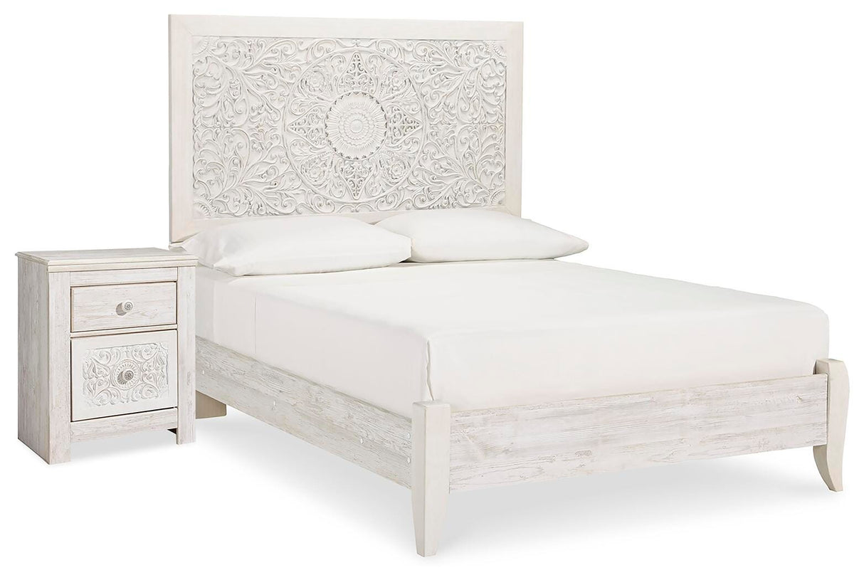 Paxberry Full Panel Bed and Nightstand - B181B20