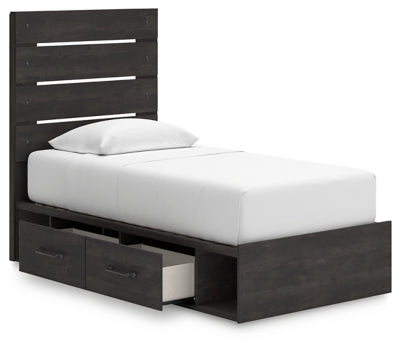 Hollivern Twin Panel Bed with Storage - PCB2108B18