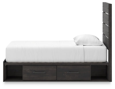 Hollivern Twin Panel Bed with Storage - PCB2108B18