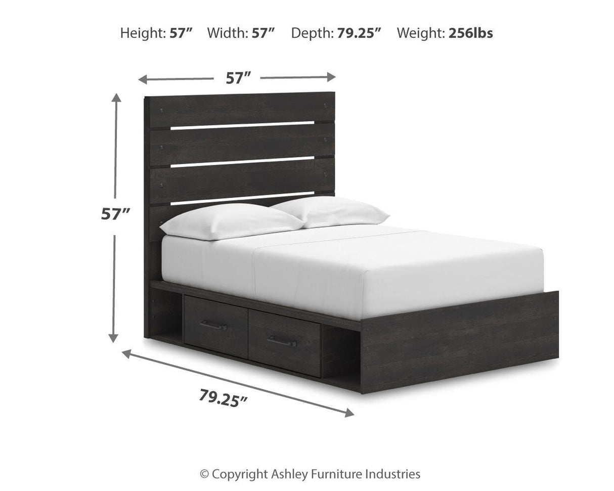 Hollivern Full Panel Bed with Storage - PCB2108B16