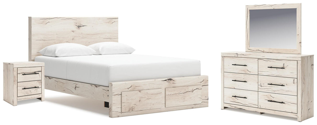 Lawroy Queen Storage Bed, Dresser, Mirror, Nightstand - B2310B41