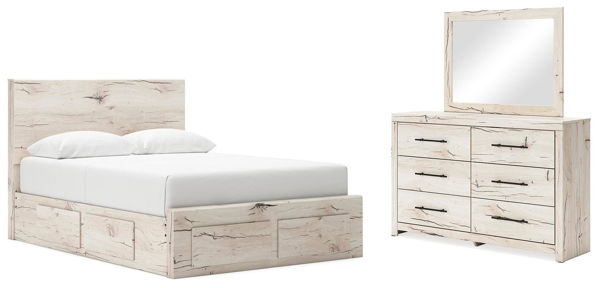Lawroy Queen Panel Storage Bed, Dresser and Mirror - B2310B30