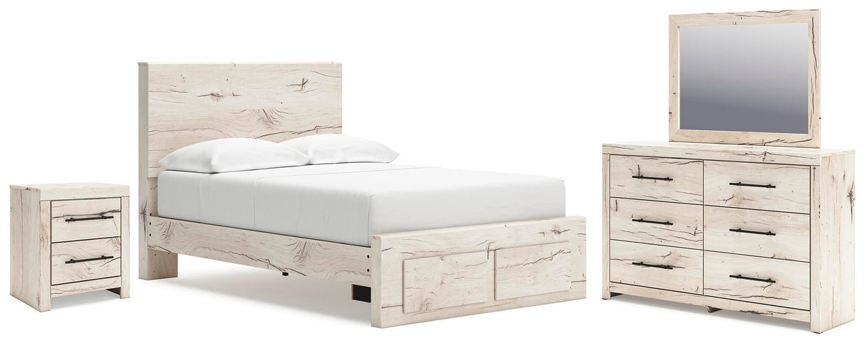 Lawroy Full Panel Storage Bed, Dresser, Mirror and Nightstand - B2310B54
