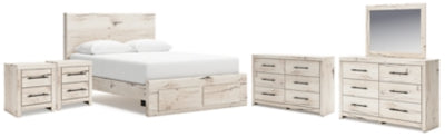 Lawroy Queen Storage Bed, 2 Dressers, Mirror and 2 Nightstands - B2310B49