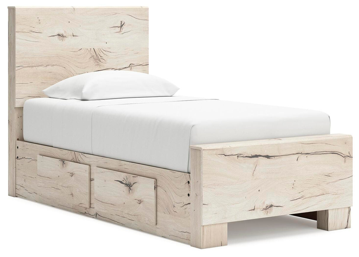 Lawroy Twin Panel Bed with Storage and Nightstand - B2310B53