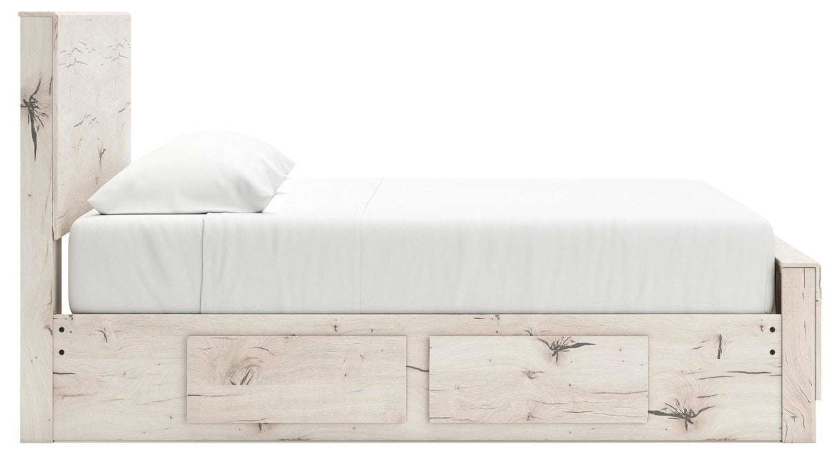 Lawroy King Panel Bed with Storage, Dresser and Mirror - B2310B33