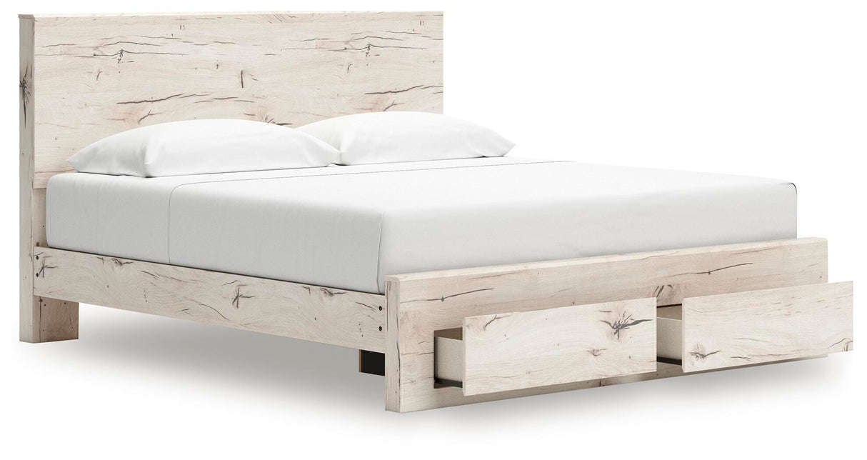 Lawroy King Panel Storage Bed, Dresser, Mirror, Chest and 2 Nightstands - B2310B45