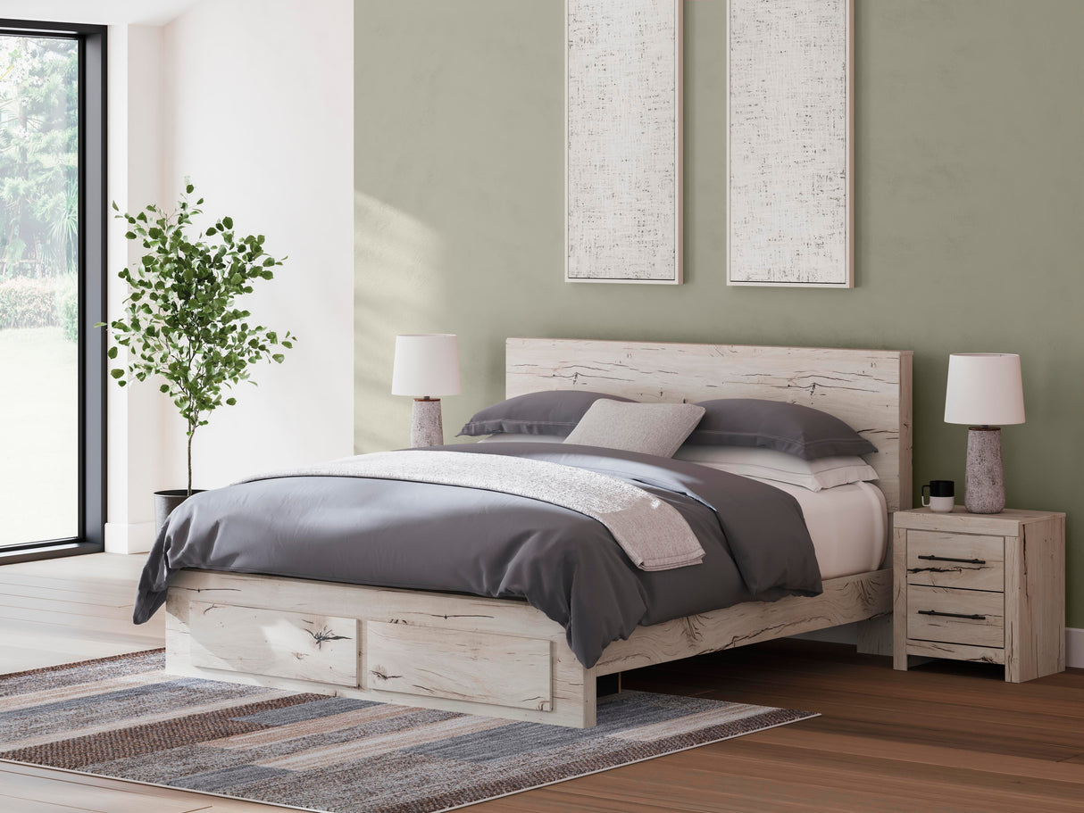Lawroy King Panel Storage Bed, Dresser, Mirror, Chest and 2 Nightstands - B2310B45