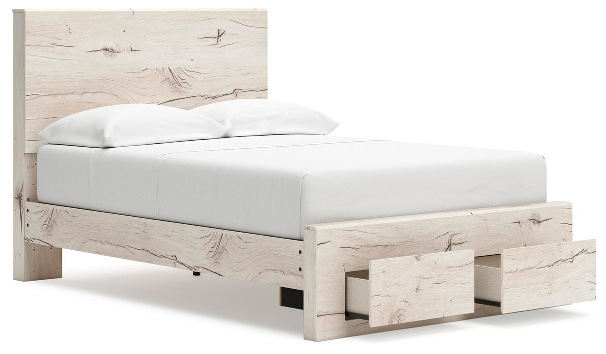 Lawroy Full Panel Storage Bed, Dresser, Mirror and Nightstand - B2310B54