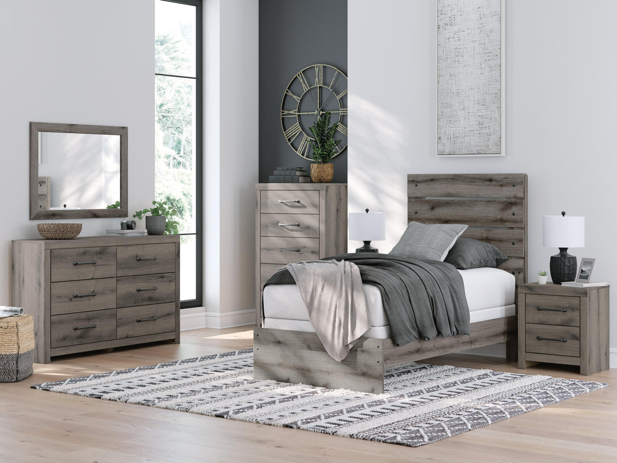 Graystorm Twin Panel Bed - PCB2405B12