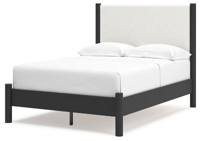 Cadmori Full Upholstered Panel Bed, Dresser and Mirror - B2616B5